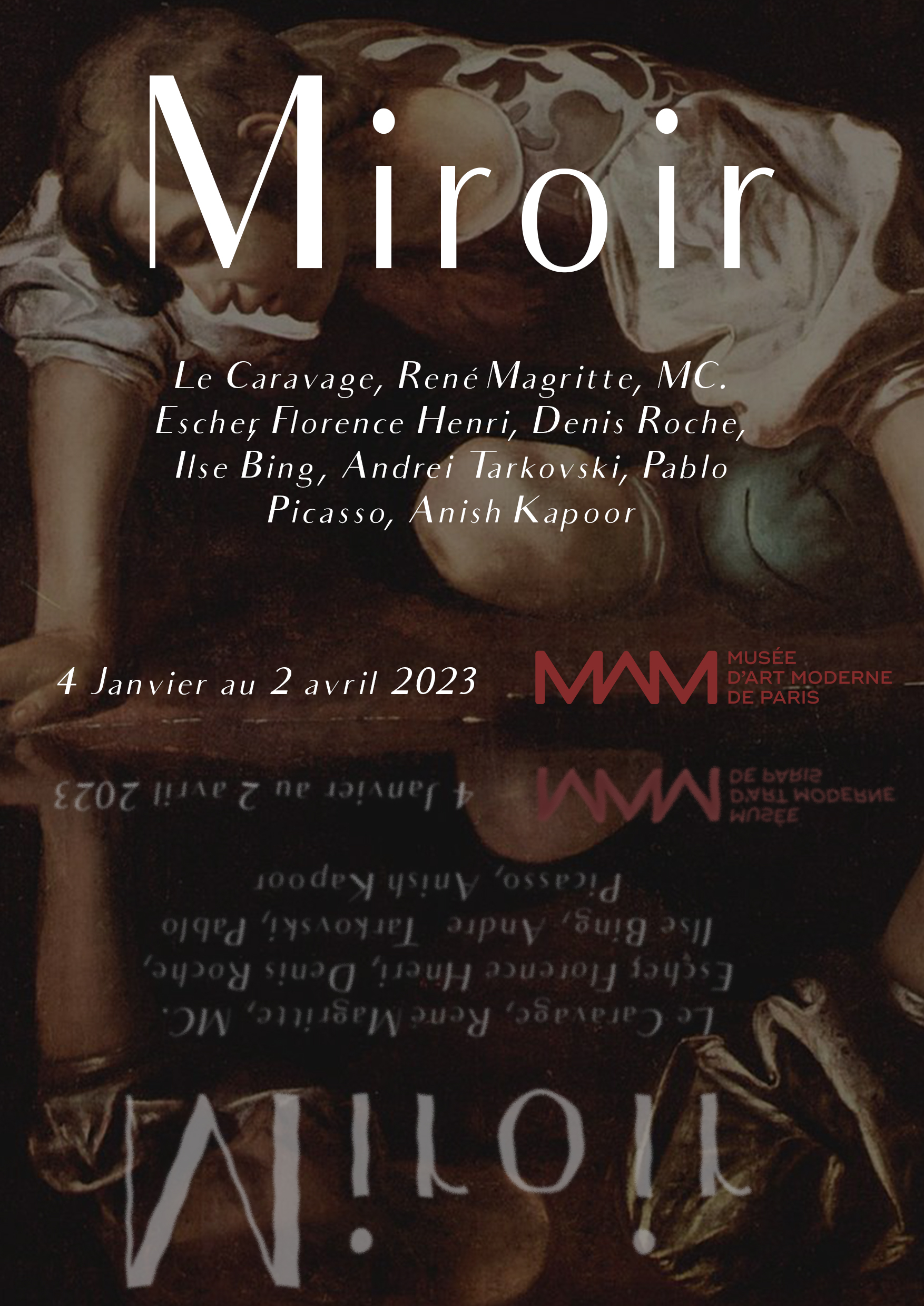 Affiche d'une exposition sur le thème miroir au MAM de Paris